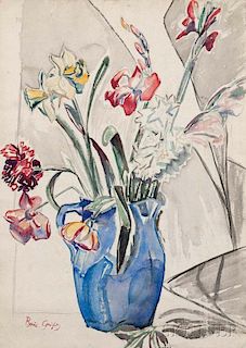 Boris Izrailovich Anisfeld (Russian, 1879-1973)      Flowers in a Blue Vase