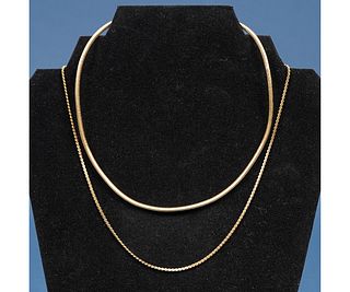 14K GOLD NECKLACE & CHAIN