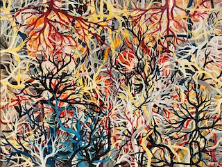 Paul Nabb (American, fl. circa 1953)      Woodland Abstract