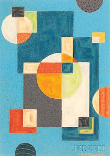Emil James Bisttram (American, 1895-1976)      Geometric Abstraction