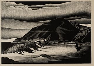 Paul Landacre (1893-1963) Wood Engraving, 1940