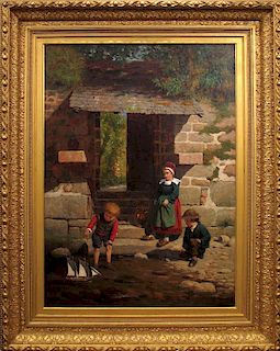 Burr H. Nicholls, Favorite Pastime Oil Painting
