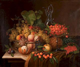 George Forster, Still Life with Fruit, Oil Painting