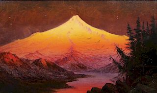 J. E. Stuart, Morning Glow Oil Painting