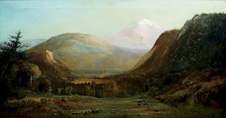 Henry A. Elkins, Western Landscape Oil Painting