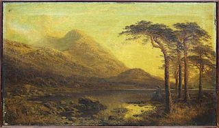 Charles Pettitt Sunset Oil Painting