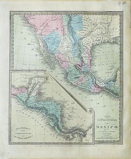 Important map by Burr showing Mexico three years before Texas Indepencance