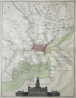 Fine example of Lotter's edition of Scull & Heap's seminal Philadelphia map