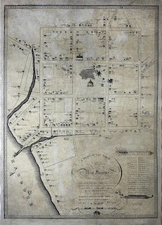 First printed plan of New Haven, showing Yale College