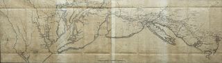 Henri Soules' Revolutionary War Map retracing Rochambeau's route between Boston to Yorktown