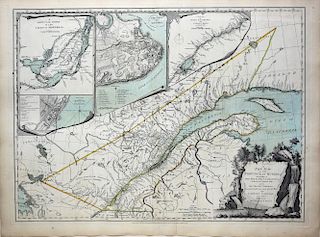 Jefferys' 18th Century Map of The Province of Quebec