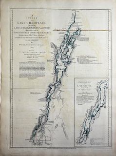 Jefferys' 18th Century Map of Lake Champlain
