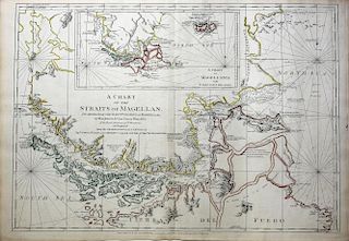 Jefferys' 18th Century Map of the Straight of Magellan