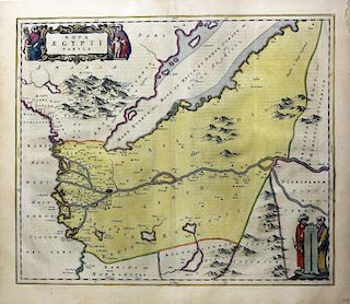Decorative Map of Africa by Blaeu