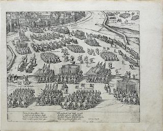 16th Century Engraving showing the Siege of Paris