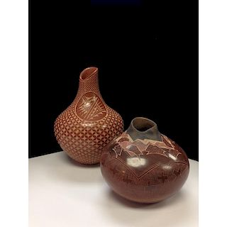 Dusty Naranjo (Santa Clara, b. 1968) and Carol Vigil (Jemez, b. 1960) Pottery Vases