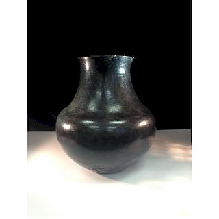 Santa Clara Blackware Pottery Vase