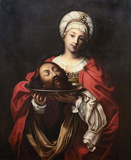  SALOME WITH THE HEAD OF ST JOHN THE BAPTIST OIL PAINTING