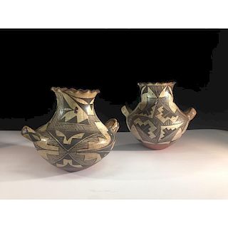 A Pair of Acoma Pottery Vases