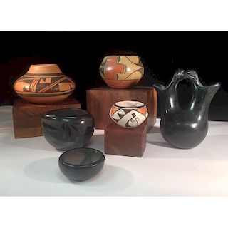 Grouping of Shelf-size Pueblo Pottery