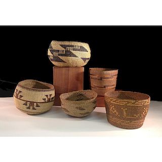 Northern California, Tlingit, and Alaskan Baskets