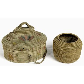 Northern California Basketry Doll Cradle PLUS, Deaccessioned from a Private New York State Historical Society
