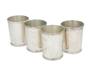 A set of Mark J. Scearce sterling silver cups