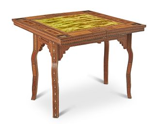 A Syrian flip-top game table