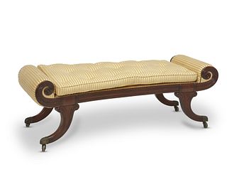 A French Empire-style window bench