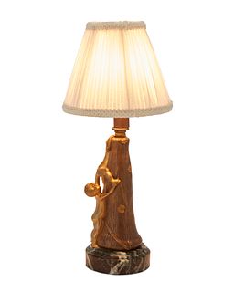 A French Hans Stolenberg-Lerche gilt-bronze vanity lamp
