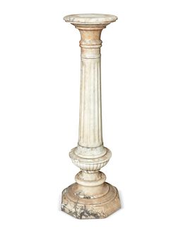 A Carrera marble pedestal