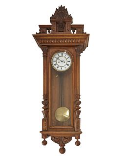 A Viennese regulator wall clock