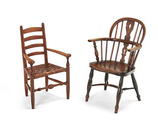 Two English children's chairs