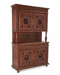 A Victorian carved walnut sideboard