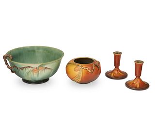 A group of Roseville pottery items