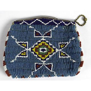 Sioux Beaded Hide Purse From an Important Denver Collector