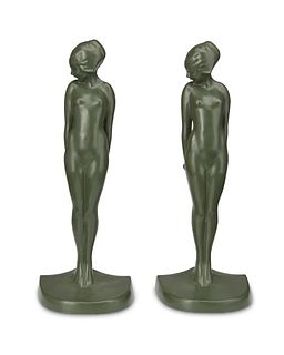 A pair of Frankart bookends