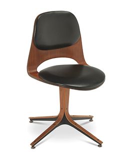 A George Mulhauser for Plycraft swivel desk chair