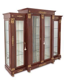 A French Empire-style vitrine bibliothEque