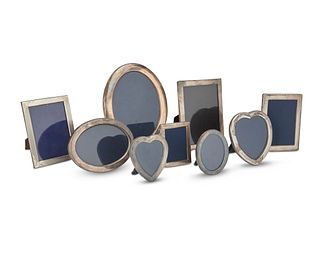 A group of English sterling silver picture frames