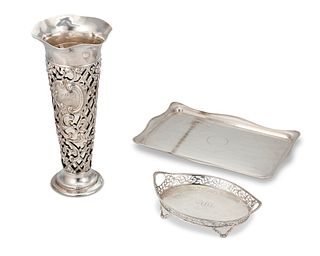 Three English and Dutch sterling silver items