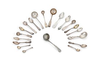 A group of silver spoons