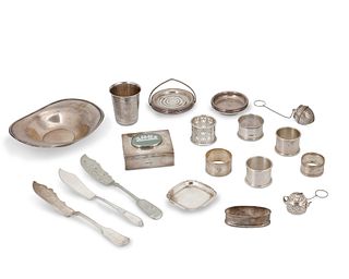 A group of various silver items