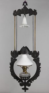 CAST-IRON HANGING EXTENSION LAMP