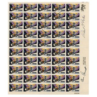 Skylab Multi-Signed Stamp Sheet