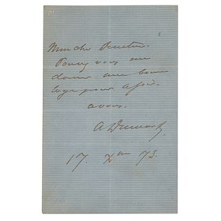 Alexandre Dumas, fils Autograph Letter Signed