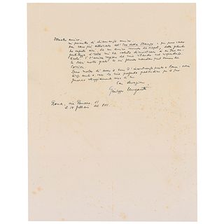 Giuseppe Ungaretti Autograph Letter Signed