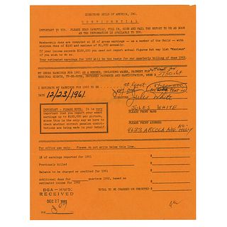 Three Stooges: Jules White Document Signed Twice