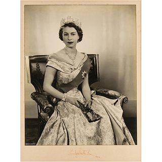 Queen Elizabeth II Signed Oversized Photograph