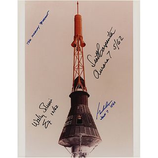 Mercury Astronauts: Carpenter, Cooper, and Schirra Signed Photograph